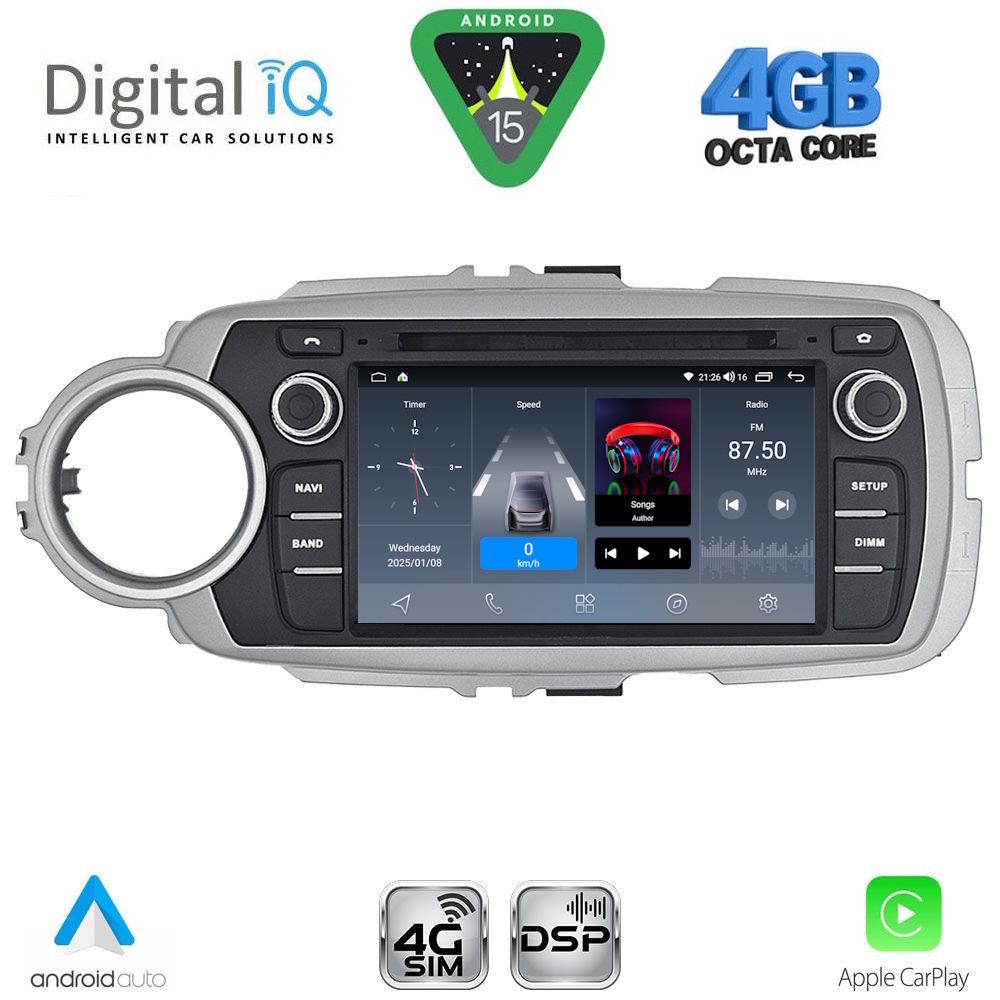 DIGITAL IQ BLG 430_CPA (7″ DECK) MULTIMEDIA OEM for TOYOTA YARIS mod. 2011-2020