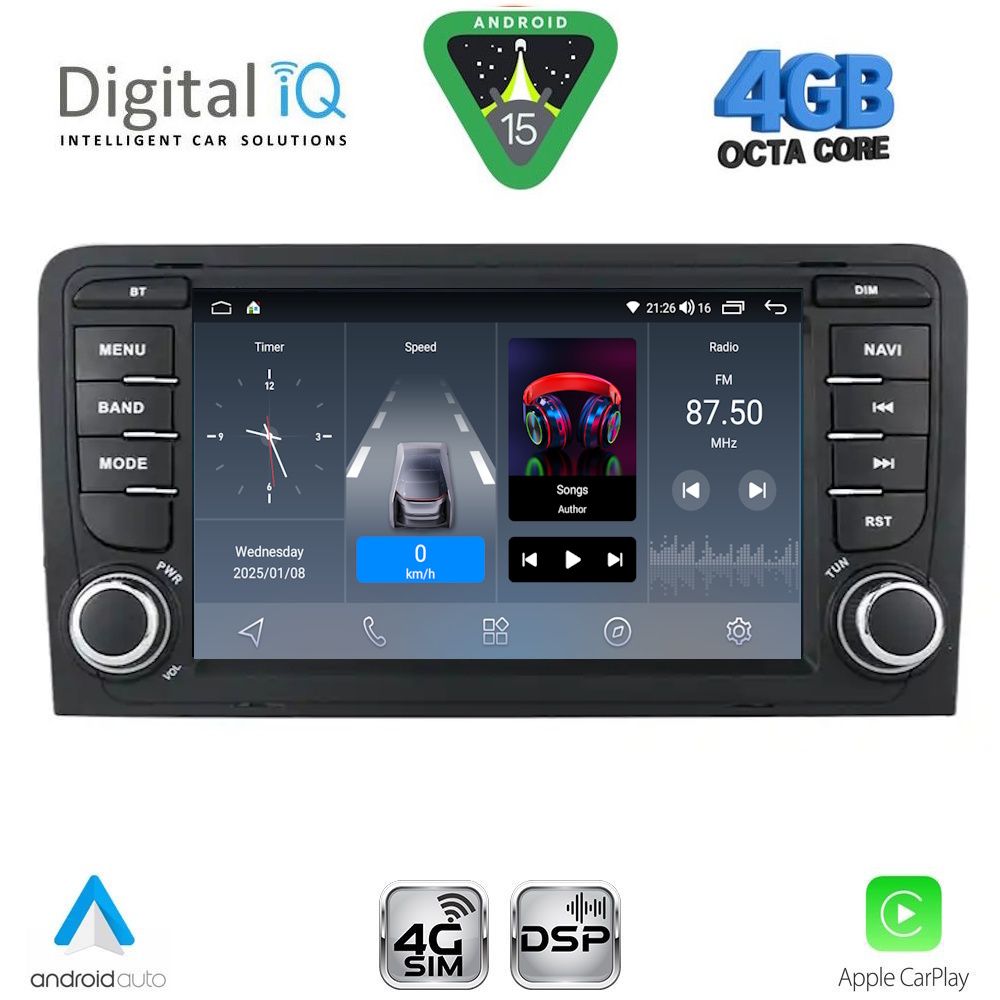 DIGITAL IQ BLG 449_CPA (7″ DECK) MULTIMEDIA OEM for AUDI A3 mod. 2003-2012