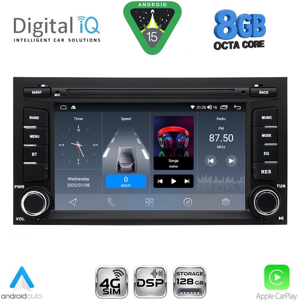 DIGITAL IQ BLM 747_CPA (7" DECK) MULTIMEDIA OEM for SEAT LEON mod. 2012-2021 – IBIZA mod. 2015-2017