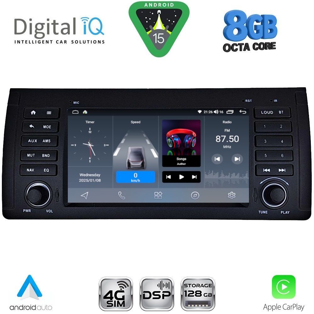 DIGITAL IQ BLM 785_CPA (7" DECK) MULTIMEDIA OEM for BMW S.5-X5 (E38-39-53) mod. 1998-2005