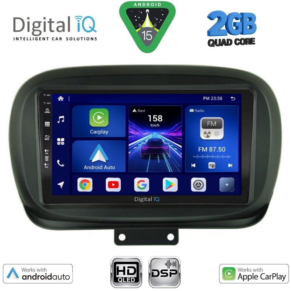 DIGITAL IQ BXC 3134_CPAA (9inc) MULTIMEDIA TABLET for FIAT 500X mod. 2014-2022