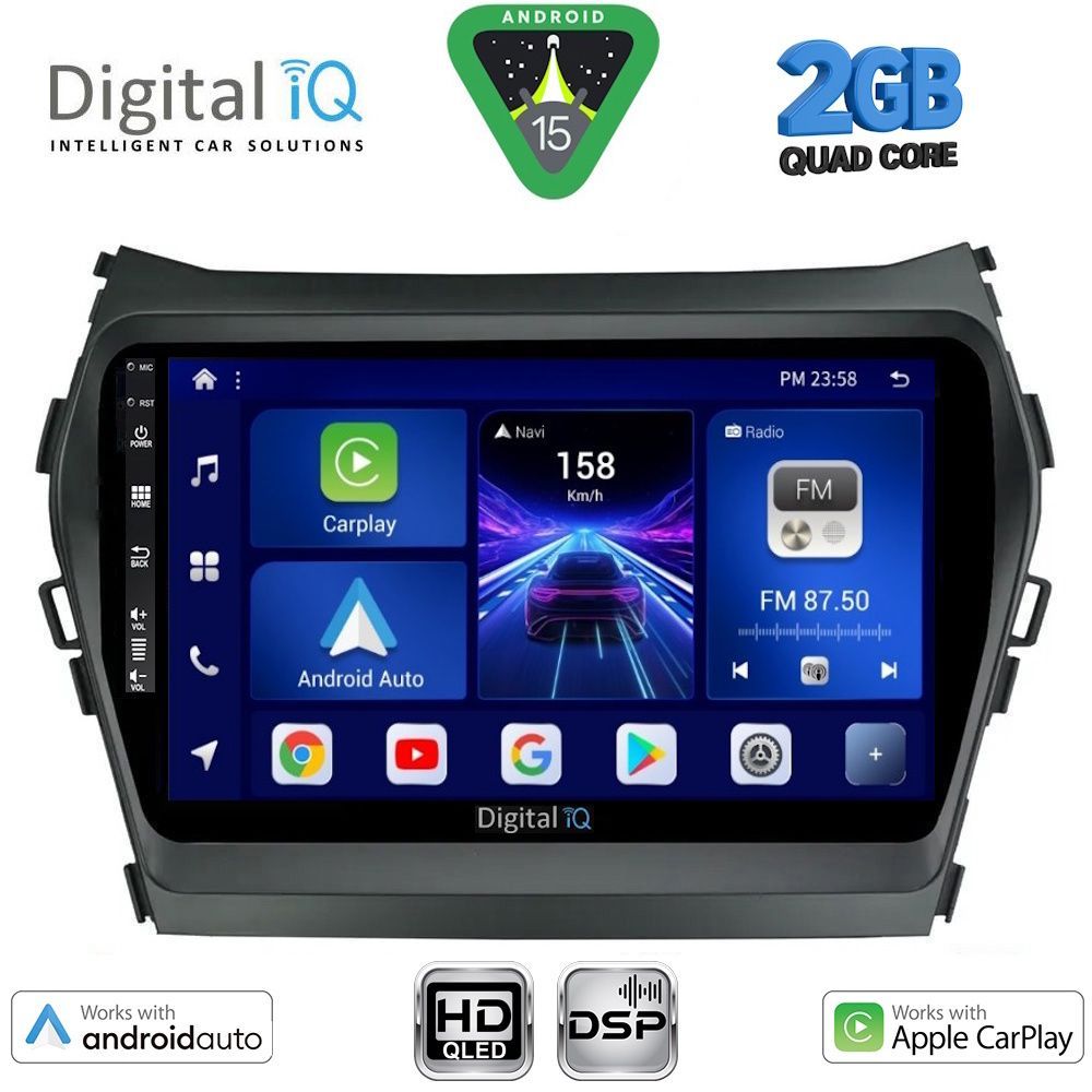 DIGITAL IQ BXC 3238_CPAA (9inc) MULTIMEDIA TABLET for HYUNDAI IX45 - SANTA FE mod. 2013-2017