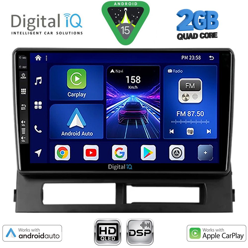 DIGITAL IQ BXC 3728DASH_CPAA (9inc) MULTIMEDIA TABLET for TOYOTA PRIUS mod. 2003-2009 (Supports Original Clima-HYBRID)