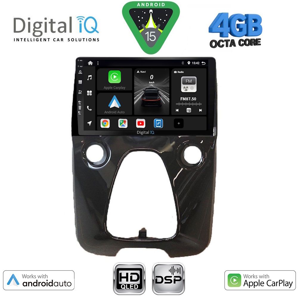DIGITAL IQ BXF 6708_CPAA A/C (10inc) MULTIMEDIA TABLET for CITROEN C1-PEUGEOT 108-TOYOTA AYGO mod. 2014-2022