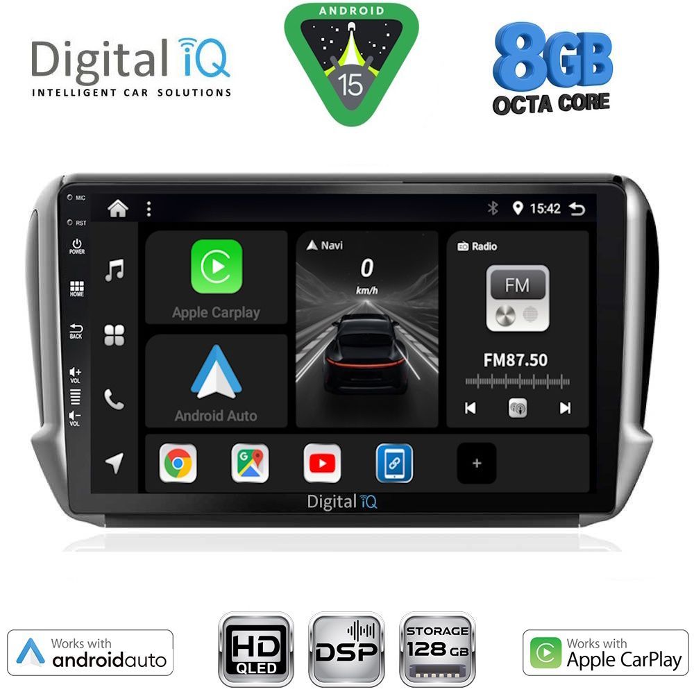 DIGITAL IQ BXF 7508_CPAA (10inc) MULTIMEDIA TABLET for PEUGEOT 208-2008 mod. 2012-2021