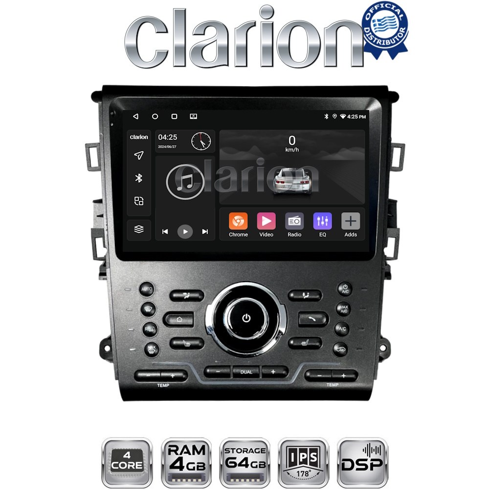 CLARION GL32370 Οθόνη OEM Multimedia Αυτοκινήτου για Ford Mondeo 2014> (CarPlay/AndroidAuto/BT/GPS/WIFI/GPRS)