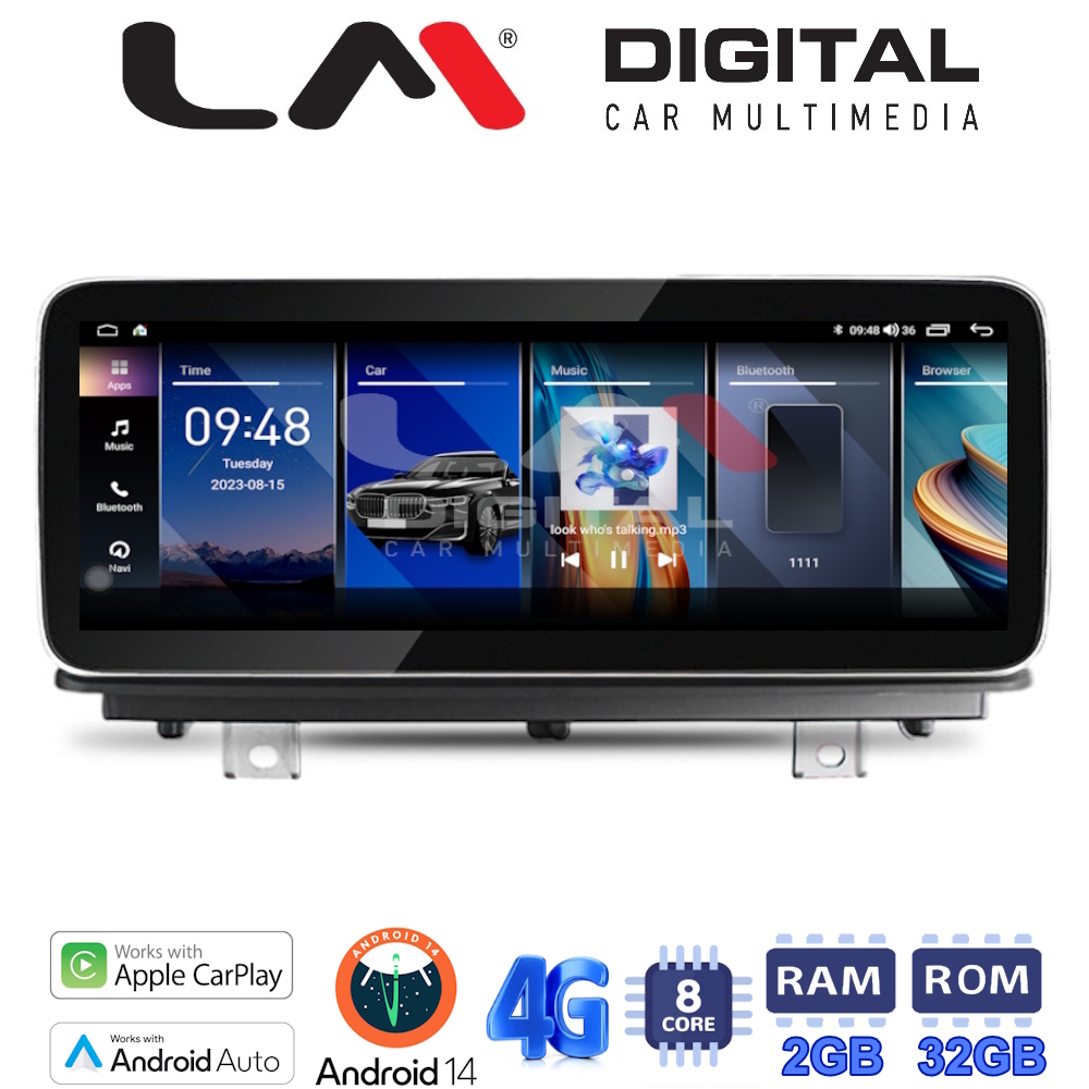 LM Digital - LM GH2 175 EVO Οθόνη OEM Multimedia Αυτοκινήτου για BMW σειρά 1 F20 F21 2018>ΒΜW σειρά 2 F22 F87 2018>  με σύστημα EVO (CarPlay/AndroidAuto/BT/GPS/WIFI/GPRS)