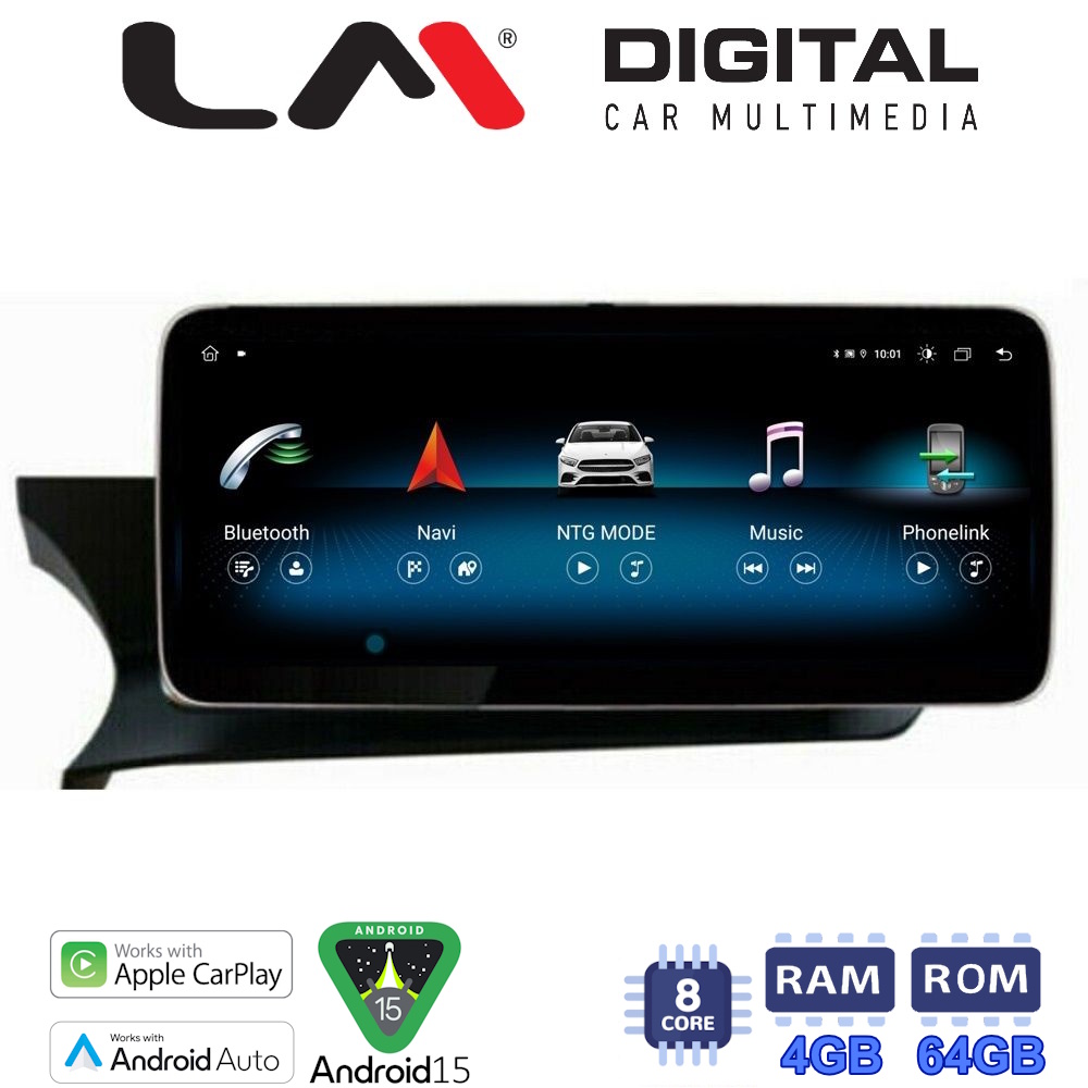 LM Digital - LM GH4 824 NTG45 Οθόνη OEM Multimedia Αυτοκινήτου για Mercedes C Class (W204) 2011 > 2014 (CarPlay/AndroidAuto/BT/GPS/WIFI/GPRS)