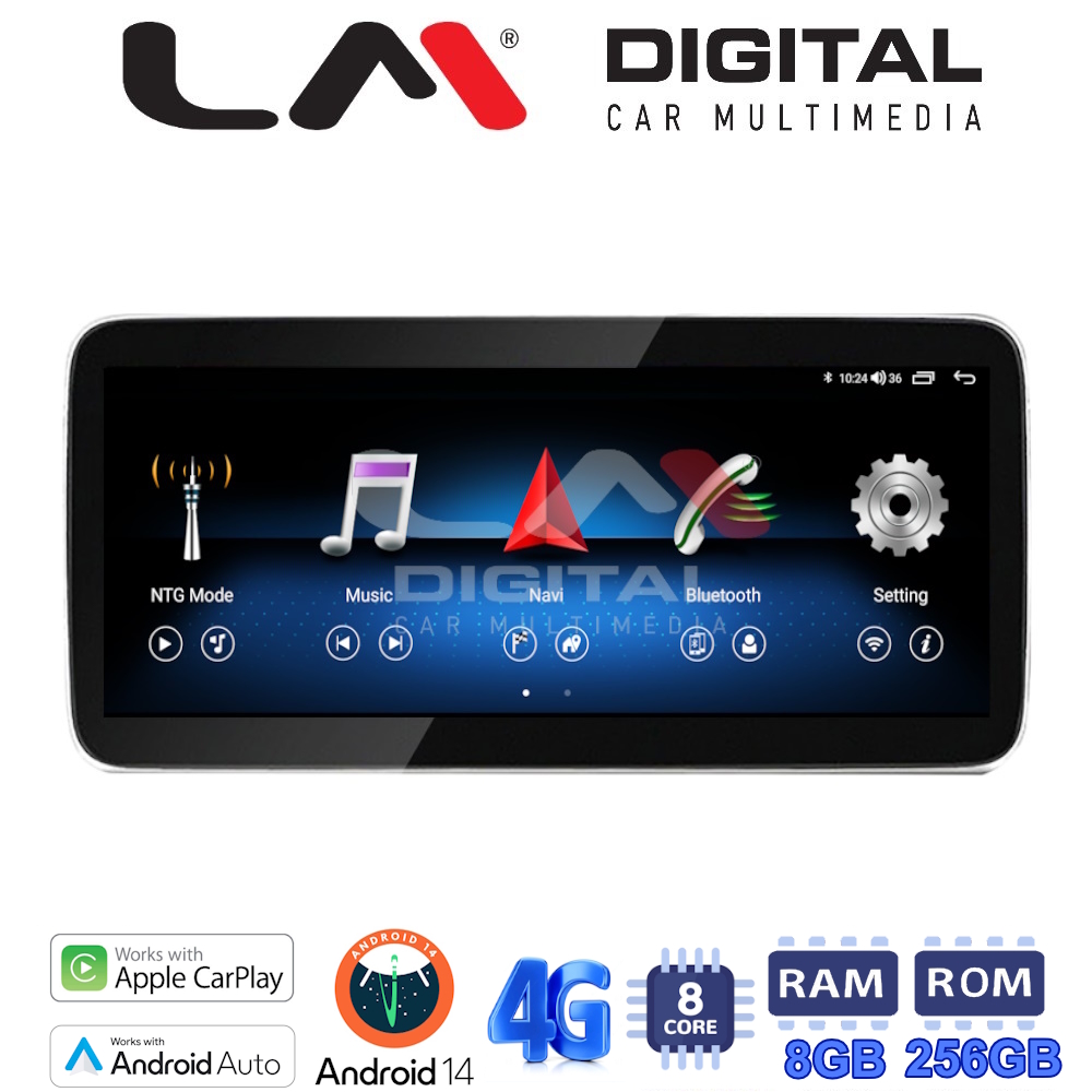 LM Digital - LM GH8 510 Οθόνη OEM Multimedia Αυτοκινήτου για MERCEDESC CLASS (W205) 2015 >GLC (X253) 2015 >X CLASS (W470) 2017 > (CarPlay/AndroidAuto/BT/GPS/WIFI/GPRS)
