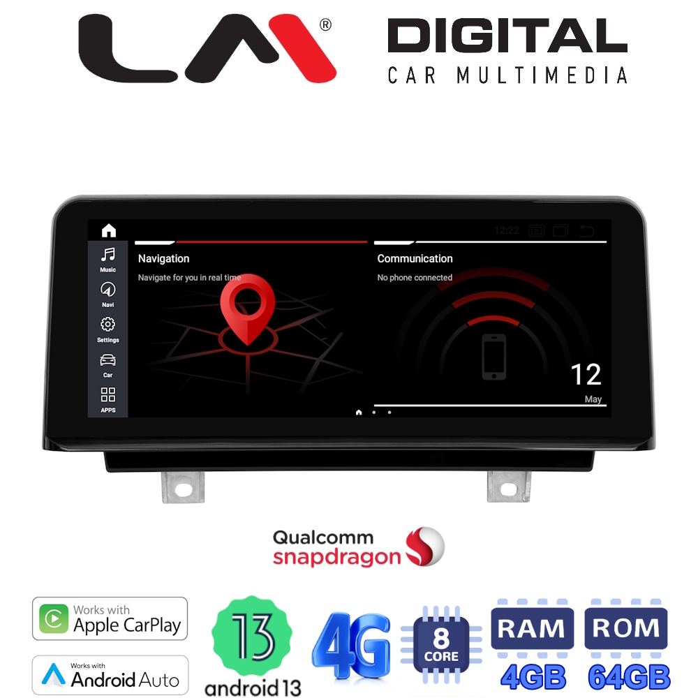 LM Digital - LM JFK169 EVO Οθόνη OEM Multimedia Αυτοκινήτου για BMW 1 Series F20 (2018-) EVO system2 Series F22 (2018-) EVO system (CarPlay/AndroidAuto/BT/GPS/WIFI/GPRS)