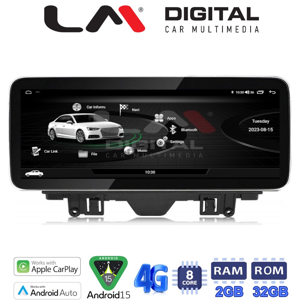 LM Digital - LM KH2 292 HIGH Οθόνη OEM Multimedia Αυτοκινήτου για AUDI Q3 2011 > 2018 (CarPlay/AndroidAuto/BT/GPS/WIFI/GPRS)