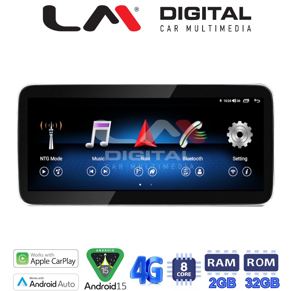LM Digital - LM KH2 337 N45 Οθόνη OEM Multimedia Αυτοκινήτου για Mercedes A Class/ CLA Class (W176) 2013 > 2017 (CarPlay/AndroidAuto/BT/GPS/WIFI/GPRS)