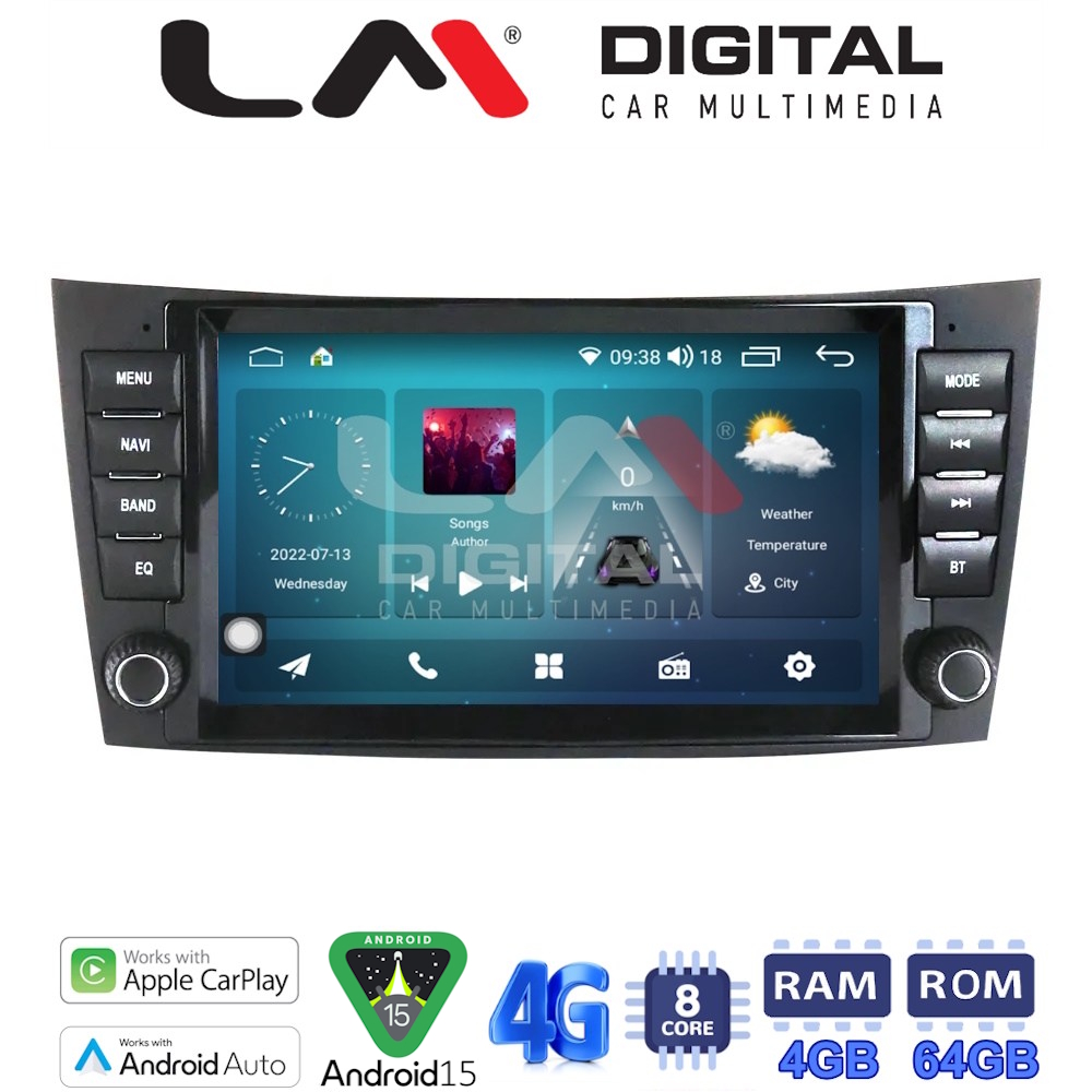 LM Digital - LM Q8090 GPS Οθόνη OEM Multimedia Αυτοκινήτου για MERCEDES E (W211) - CLS 2003 > 2010 (CarPlay/AndroidAuto/BT/GPS/WIFI/GPRS)