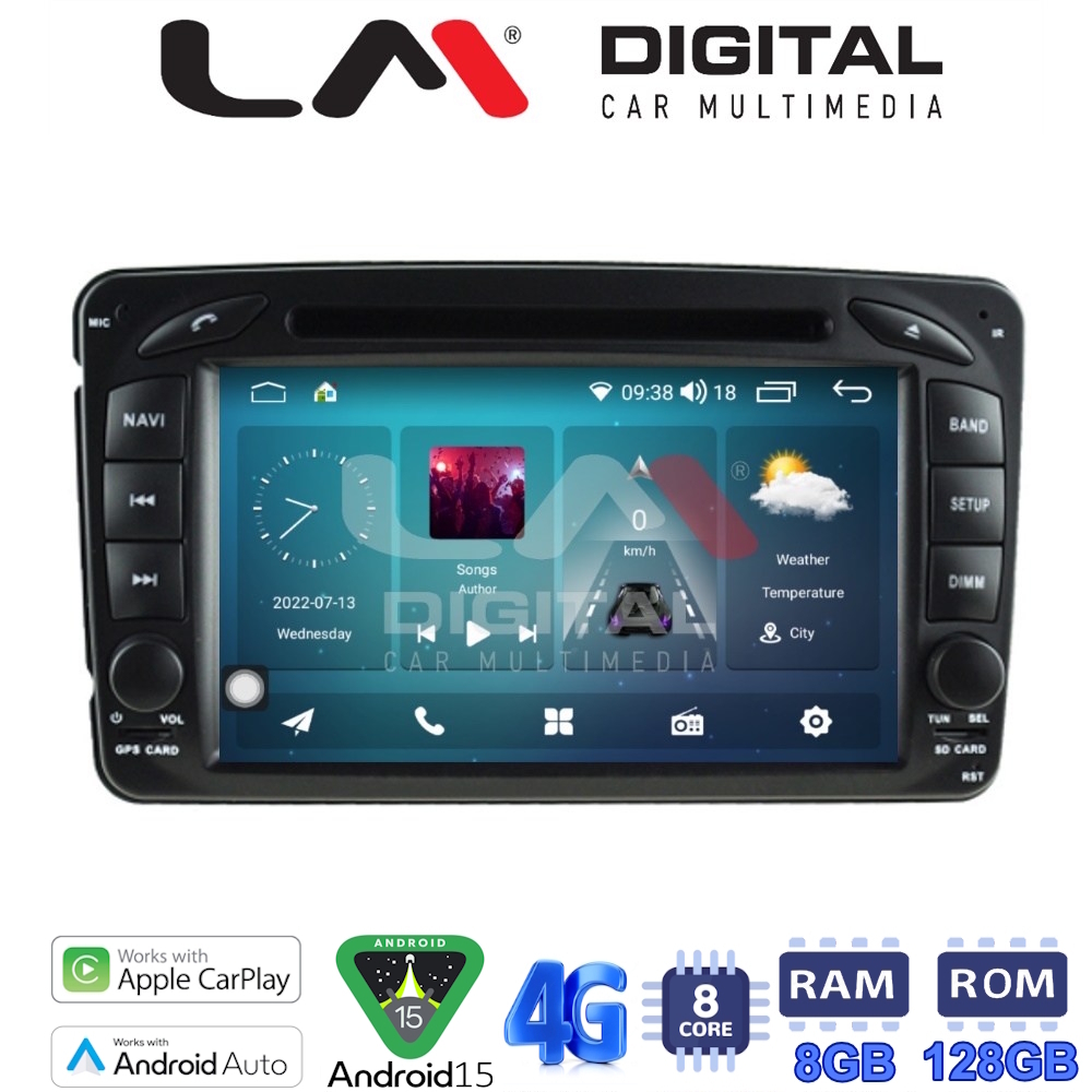 LM Digital - LM T8171 GPS Οθόνη OEM Multimedia Αυτοκινήτου για MERCEDES C (W203) - CLK (W208) 1999 > 2003 (CarPlay/AndroidAuto/BT/GPS/WIFI/GPRS)