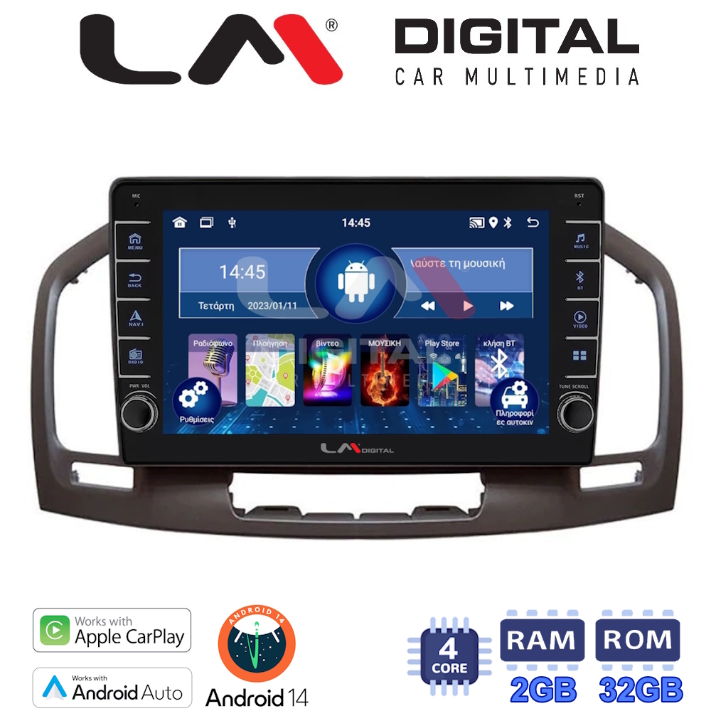 LM Digital - LM ZG4114C GPS Οθόνη OEM Multimedia Αυτοκινήτου για 0 (CarPlay/AndroidAuto/BT/GPS/WIFI/GPRS)