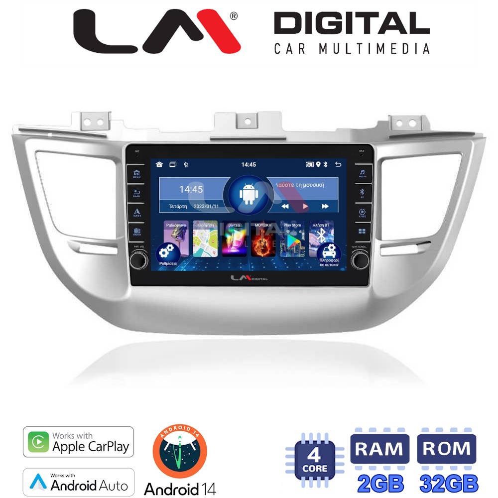 LM Digital - LM ZG4361 GPS Οθόνη OEM Multimedia Αυτοκινήτου για Hyundai Tucson 2015 < 2019 (CarPlay/AndroidAuto/BT/GPS/WIFI/GPRS)