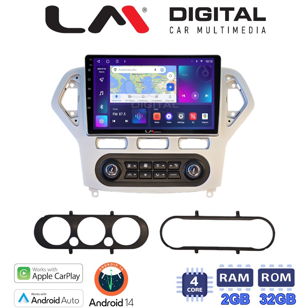 LM Digital - LM ZN4367S GPS Οθόνη OEM Multimedia Αυτοκινήτου για Ford Mondeo 2007 > 2010 (CarPlay/AndroidAuto/BT/GPS/WIFI/GPRS)