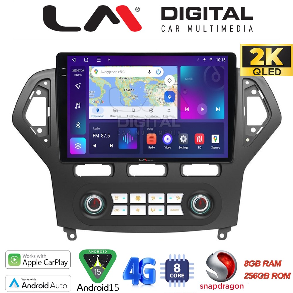 LM Digital - LM ZQ8367C GPS Οθόνη OEM Multimedia Αυτοκινήτου για FORD MONDEO 2007 > 2010 (CarPlay/AndroidAuto/BT/GPS/WIFI/GPRS)