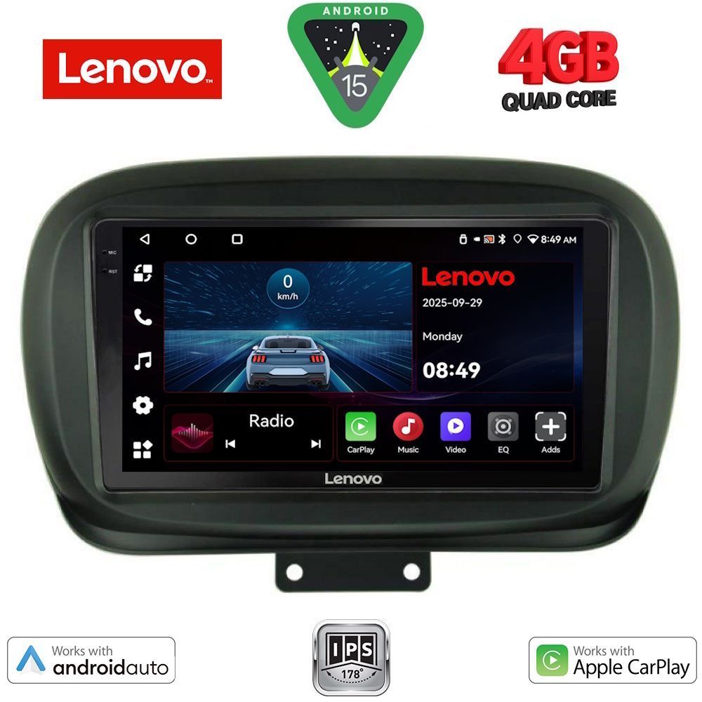 LENOVO LVE 8134_CPAA (9inc) MULTIMEDIA TABLET for FIAT 500X mod. 2014-2024