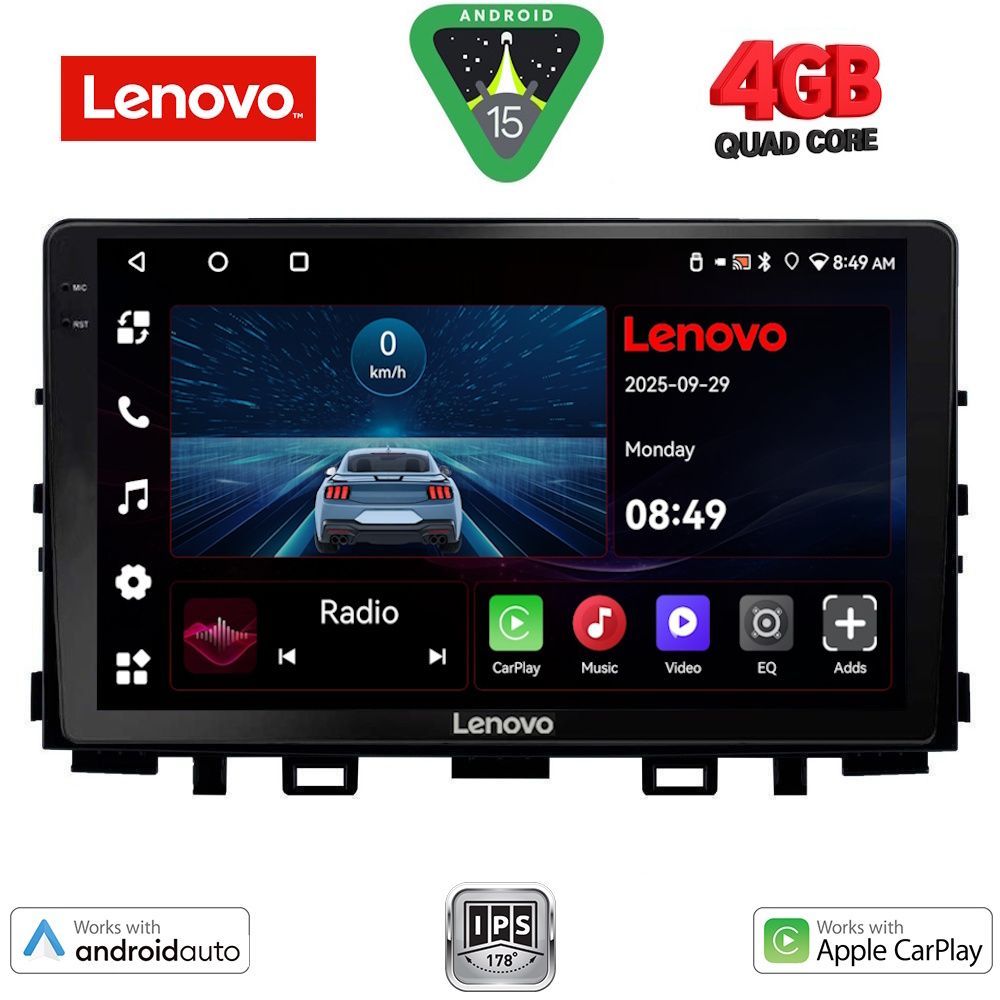 LENOVO LVE 8316_CPAA (9inc) MULTIMEDIA TABLET for KIA RIO mod. 2018-2026 – STONIC mod. 2017-2026