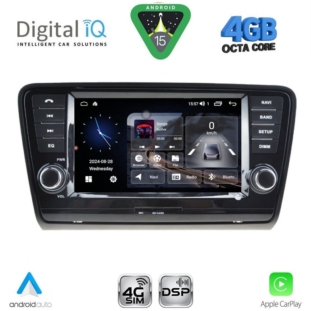DIGITAL IQ MSG 406_CPA (8” DECK) MULTIMEDIA SYSTEM for SKODA OCTAVIA 7 mod. 2013-2021