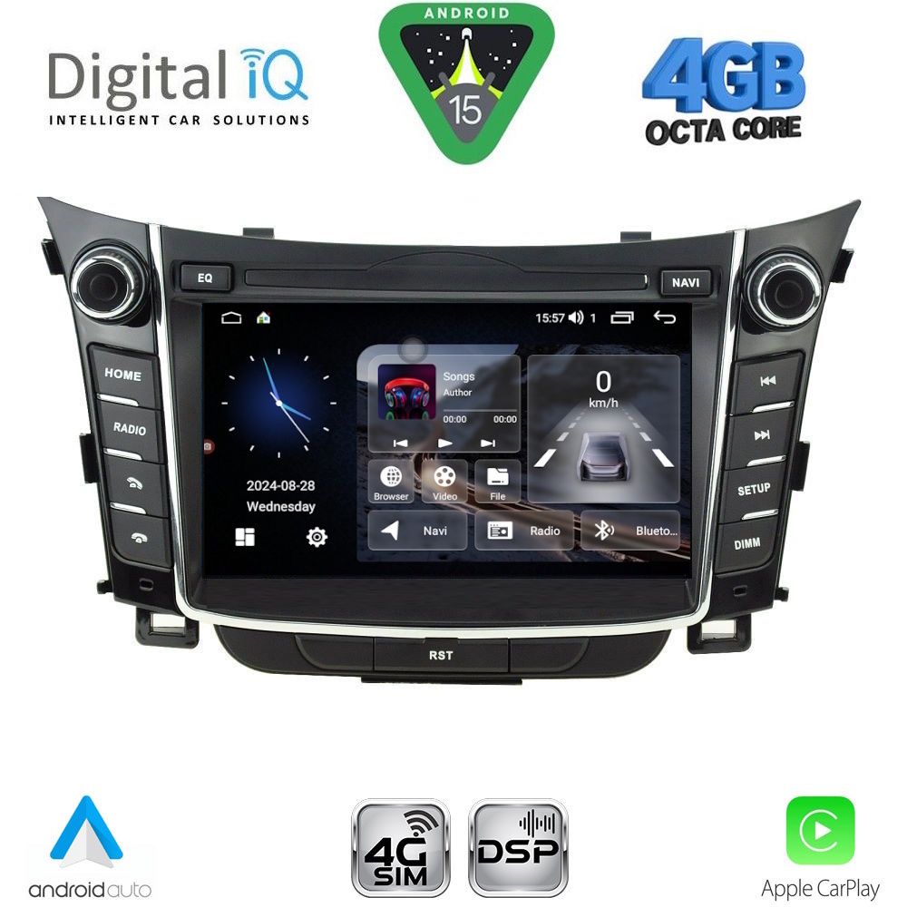 DIGITAL IQ MSG 427_CPA (7'' DECK) MULTIMEDIA SYSTEM for HYUNDAI i30  mod. 2012-2017 with ORIG. NAVI