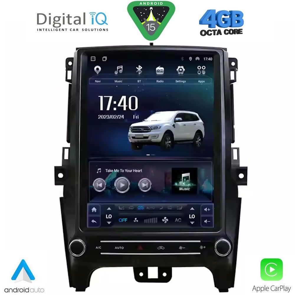 DIGITAL IQ MSG 645_CPA (TESLA 12.3") MULTIMEDIA OEM for FORD RANGER mod. 2015-2022