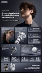 REMAX ALLOYBUDS M6 (GLOSS BLACK) ZINC ALLOY TRUE WIRELESS EARBUDS - Image 3