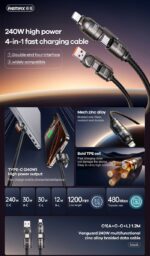 REMAX C1 240W (4 in 1 FAST CHARGING CABLE) - Image 3