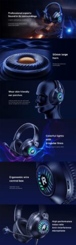 REMAX RM-705 GAMING WIRED HEADPHONES - Image 3