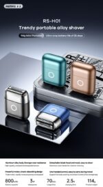 REMAX RS-H01 (GREY) PORTABLE ALUMINIUM SHAVER - Image 5