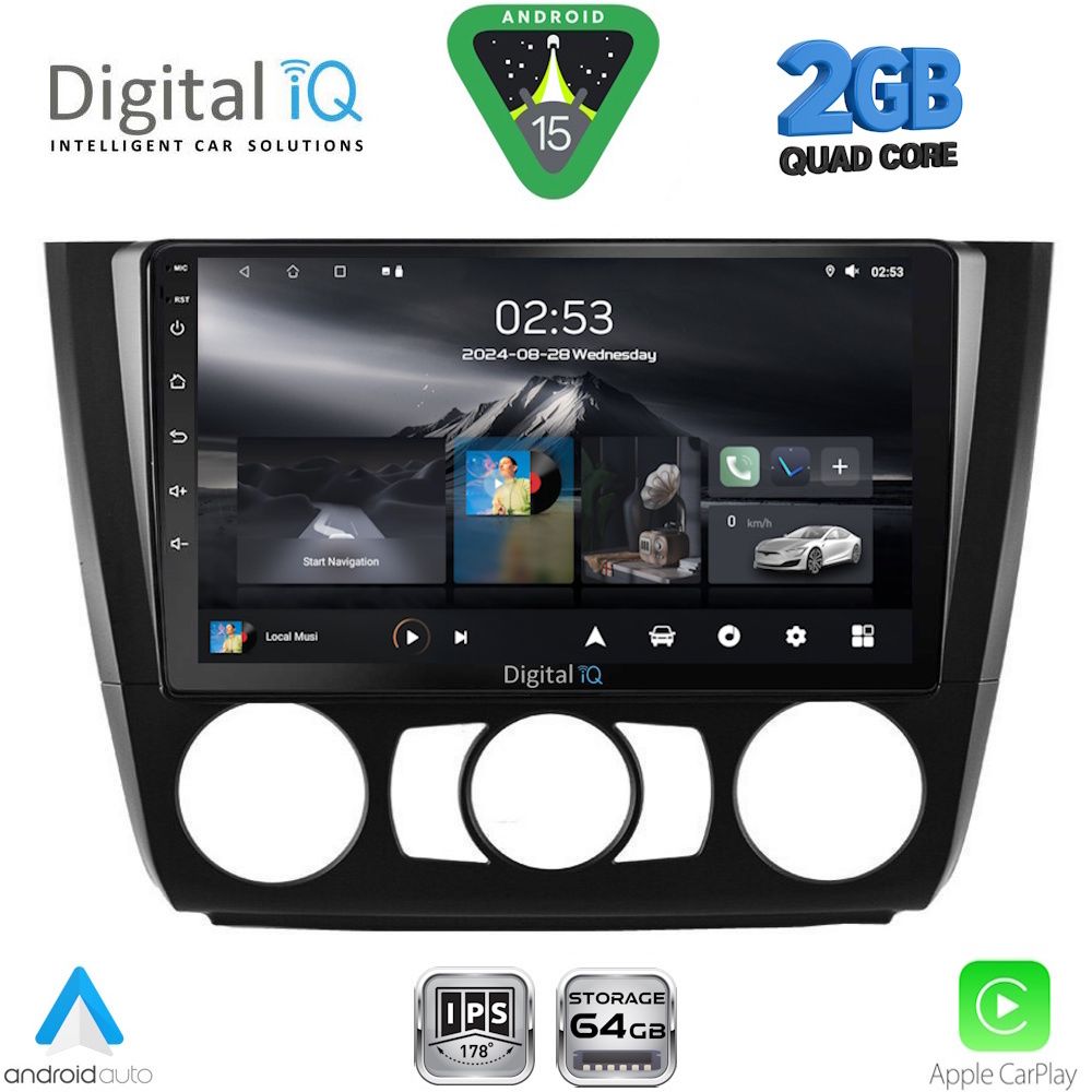 DIGITAL IQ RSD 1040_CPA A/C (9inc) MULTIMEDIA TABLET for BMW S.1  E81-82-87-88 mod. 2004-2013