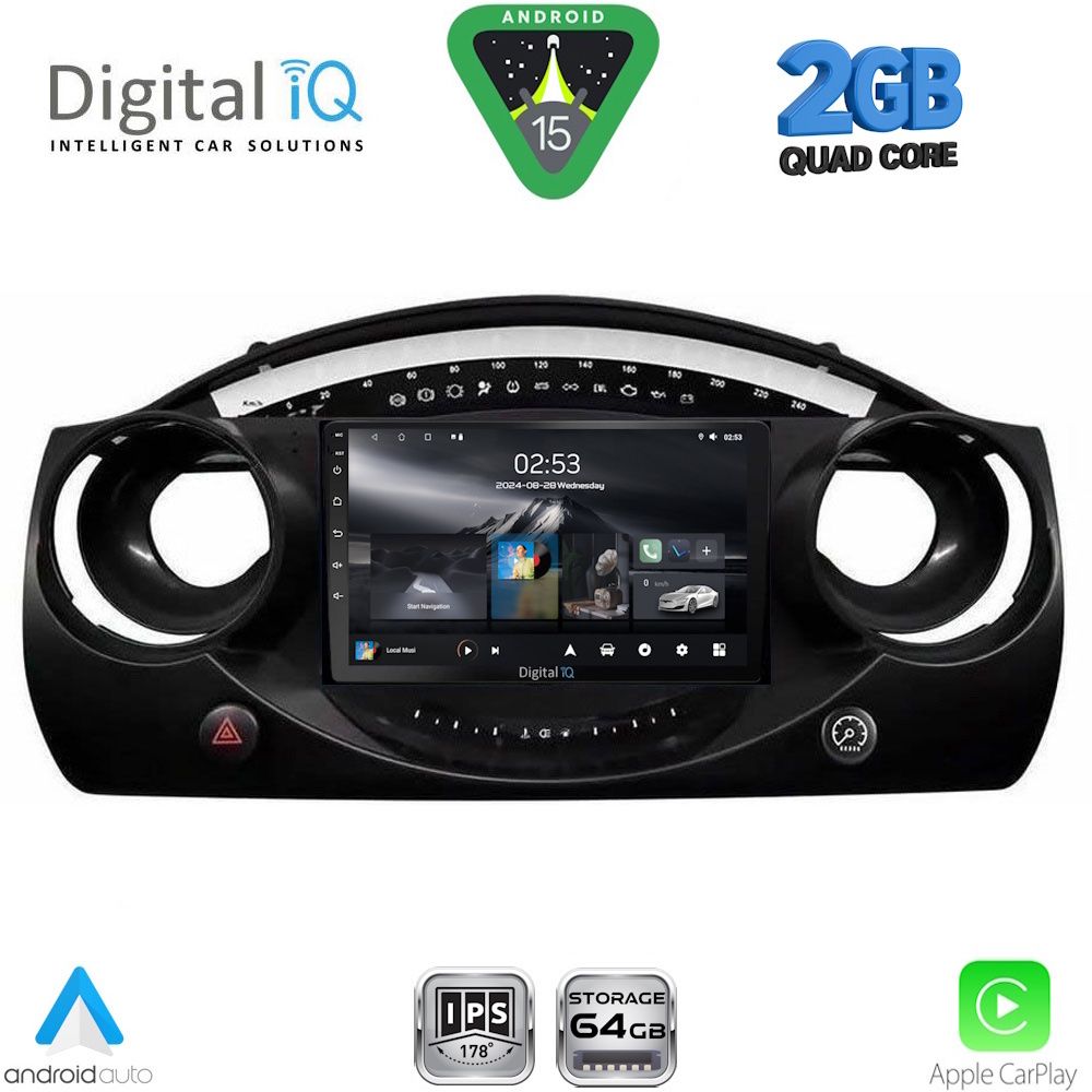 DIGITAL IQ RSD 1063_CPA (9inc) MULTIMEDIA TABLET for MINI COOPER (R50-R52-R53) mod. 2000-2006