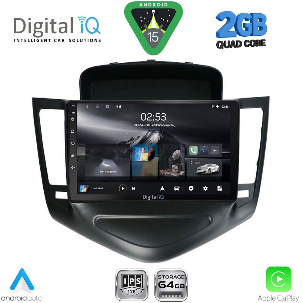 DIGITAL IQ RSD 1076_CPA (9inc) MULTIMEDIA TABLET for CHEVROLET CRUZE mod. 2008-2012