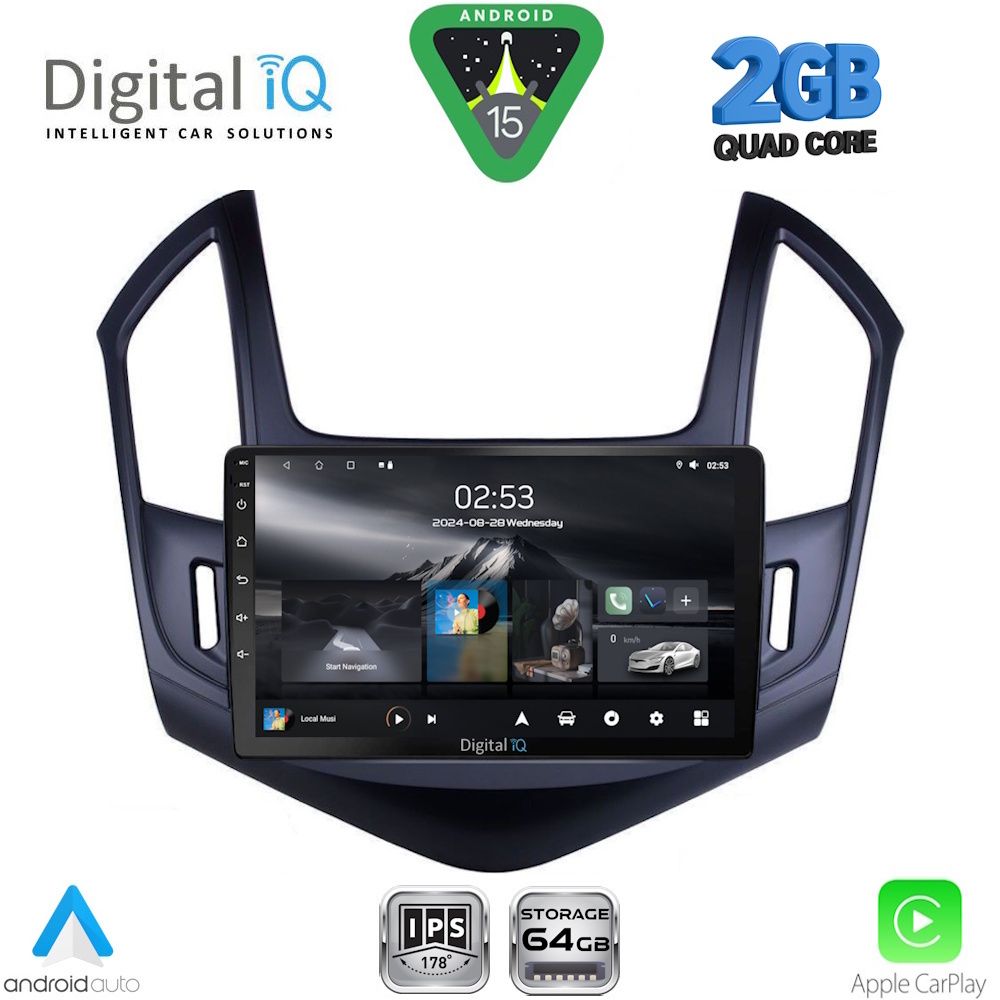 DIGITAL IQ RSD 1077_CPA (9inc) MULTIMEDIA TABLET for CHEVROLET CRUZE mod. 2013-2015