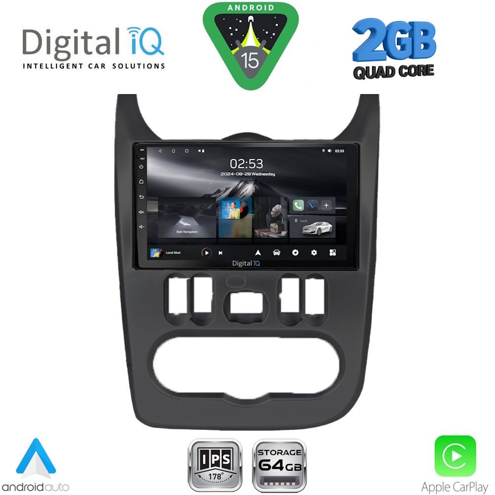DIGITAL IQ RSD 1101BL_CPA (9inc) MULTIMEDIA TABLET for DACIA DUSTER – LOGAN – SANDERO mod. 2006-2012 (BLACK)