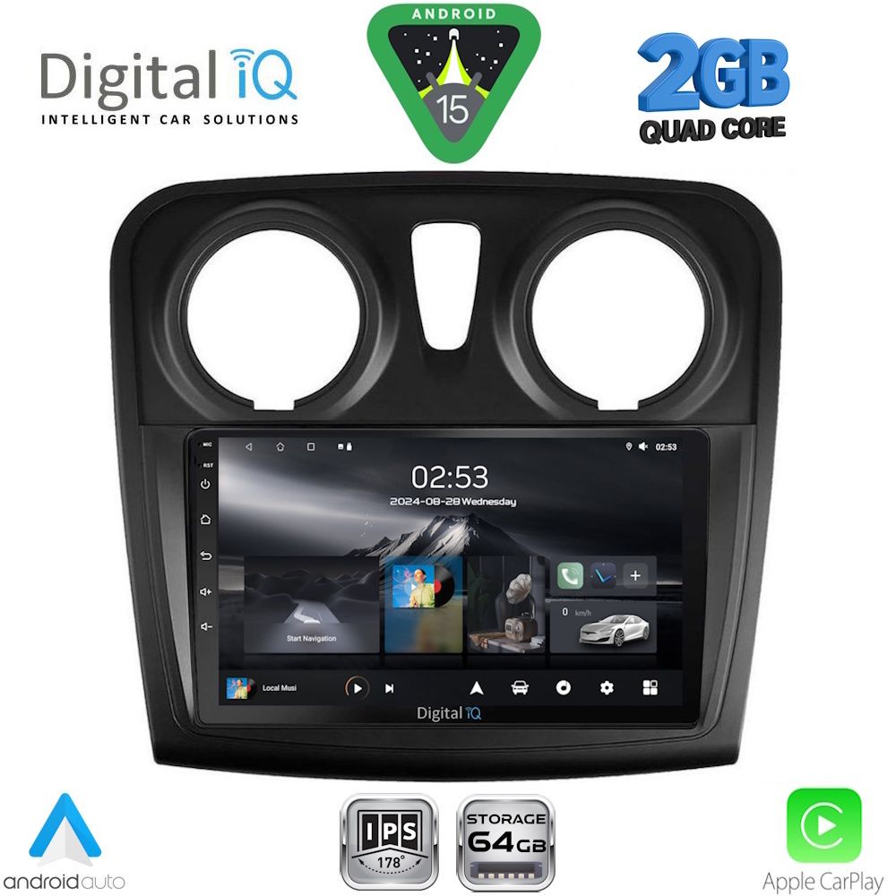 DIGITAL IQ RSD 1108_CPA (9inc) MULTIMEDIA TABLET for DACIA LOGAN – SANDERO mod. 2012-2019