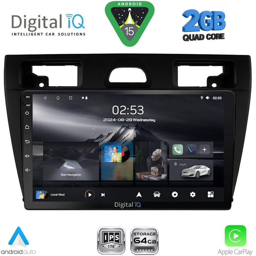 DIGITAL IQ RSD 1153BL_CPA (9inc) MULTIMEDIA TABLET for FORD FIESTA mod. 2005-2008 (BLACK)