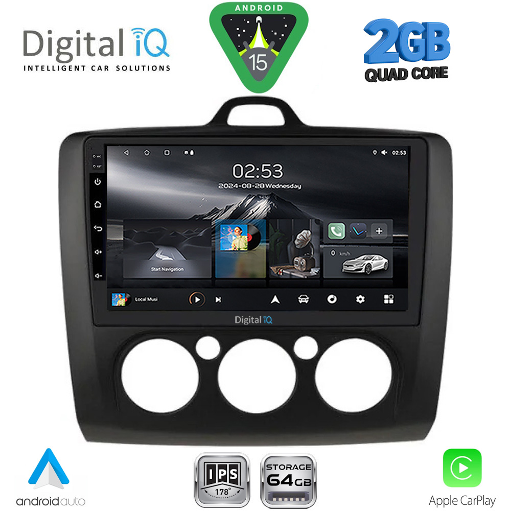 DIGITAL IQ RSD 1156BL_CPA A/C (9inc) MULTIMEDIA TABLET for FORD FOCUS mod. 2005-2012 (BLACK)