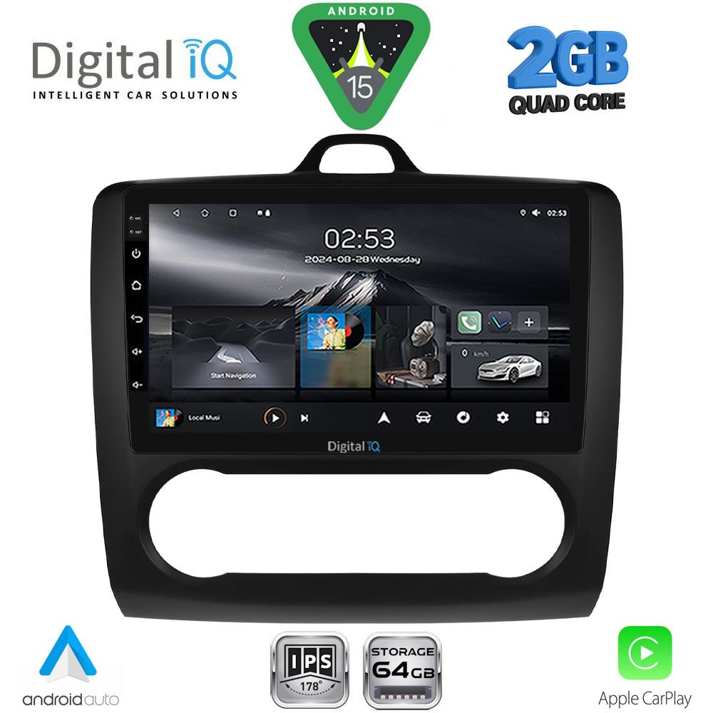DIGITAL IQ RSD 1156BL_CPA CLIMA (9inc) MULTIMEDIA TABLET for FORD FOCUS mod. 2005-2012 (BLACK)