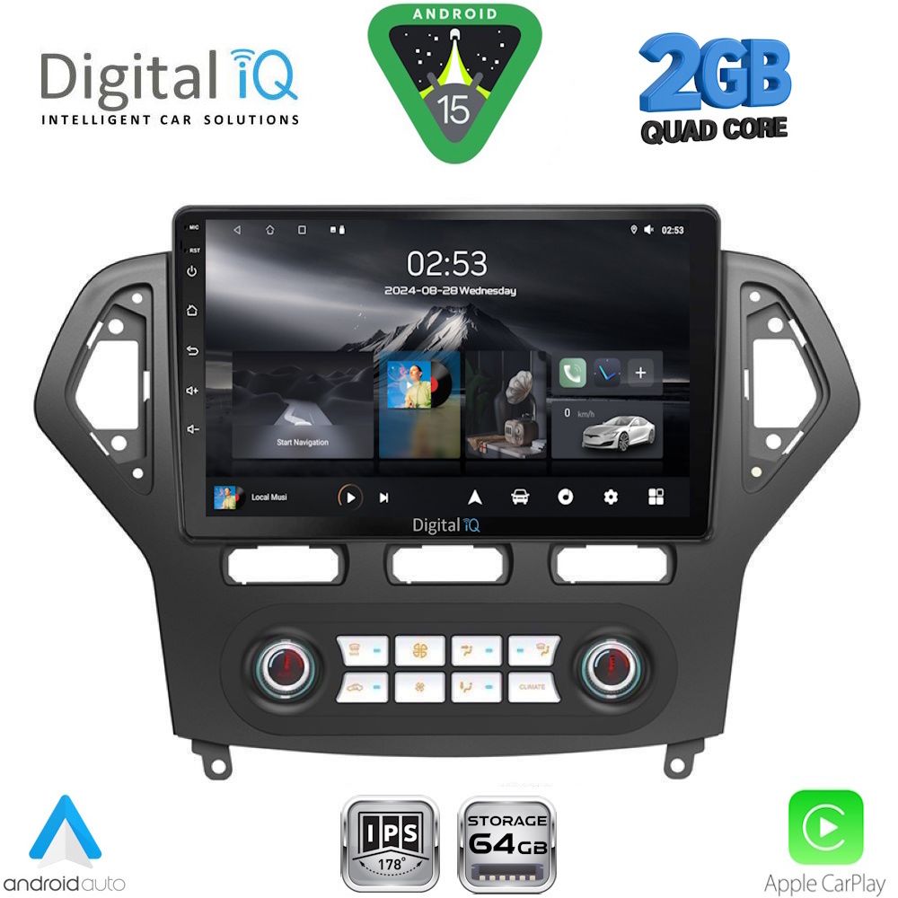 DIGITAL IQ RSD 1162_CPA CLIMA (10inc) MULTIMEDIA TABLET for FORD MONDEO mod. 2007-2011