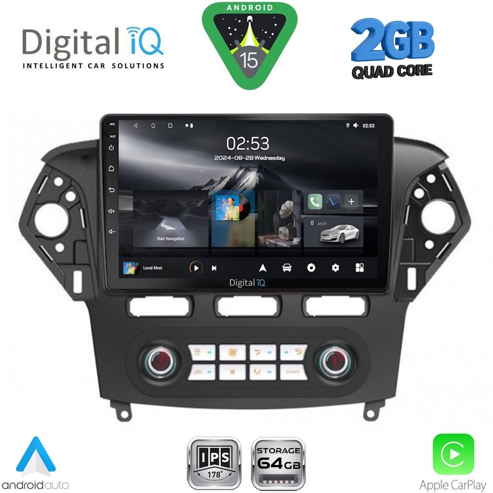 DIGITAL IQ RSD 1163_CPA CLIMA (10inc) MULTIMEDIA TABLET for FORD MONDEO mod. 2011-2013