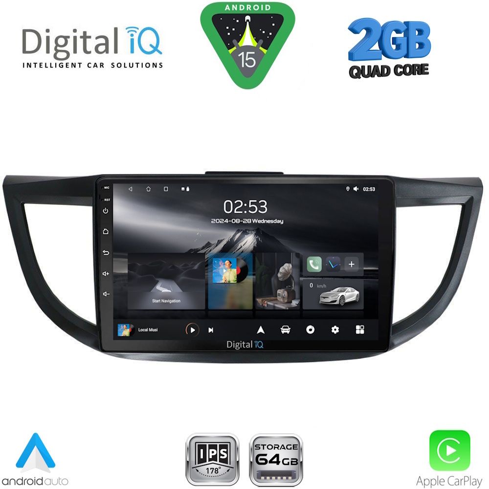 DIGITAL IQ RSD 1198_CPA (10inc) MULTIMEDIA TABLET for HONDA CRV mod. 2013-2017
