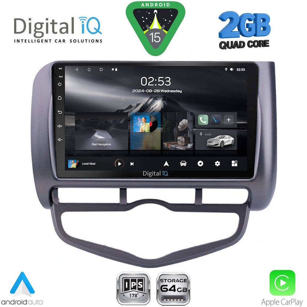 DIGITAL IQ RSD 1210_CPA CLIMA (9inc) MULTIMEDIA TABLET for HONDA JAZZ mod. 2002-2008