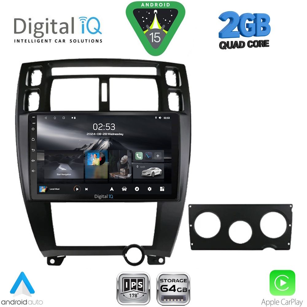 DIGITAL IQ RSD 1241BL_CPA (10inc) MULTIMEDIA TABLET for HYUNDAI TUCSON mod. 2004-2010 (BLACK)