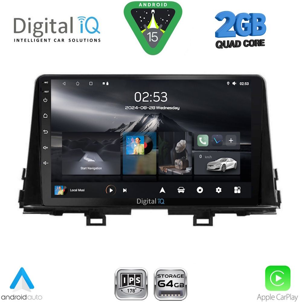 DIGITAL IQ RSD 1310_CPA (9inc) MULTIMEDIA TABLET for KIA PICANTO mod. 2021-2026