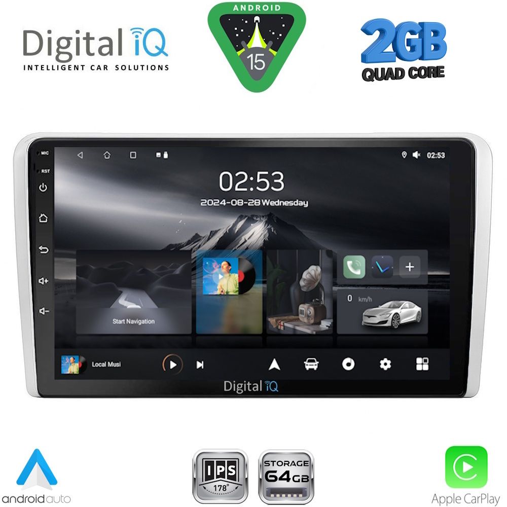 DIGITAL IQ RSD 1481SL_CPA (9inc) MULTIMEDIA TABLET for OPEL ALL mod. 2004-2014 (SILVER)