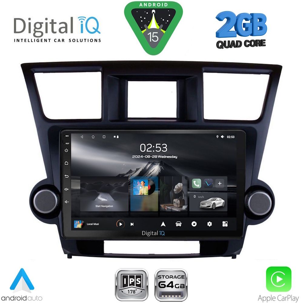 DIGITAL IQ RSD 1719_CPA (10inc) MULTIMEDIA TABLET for TOYOTA HIGHLANDER mod. 2008-2015