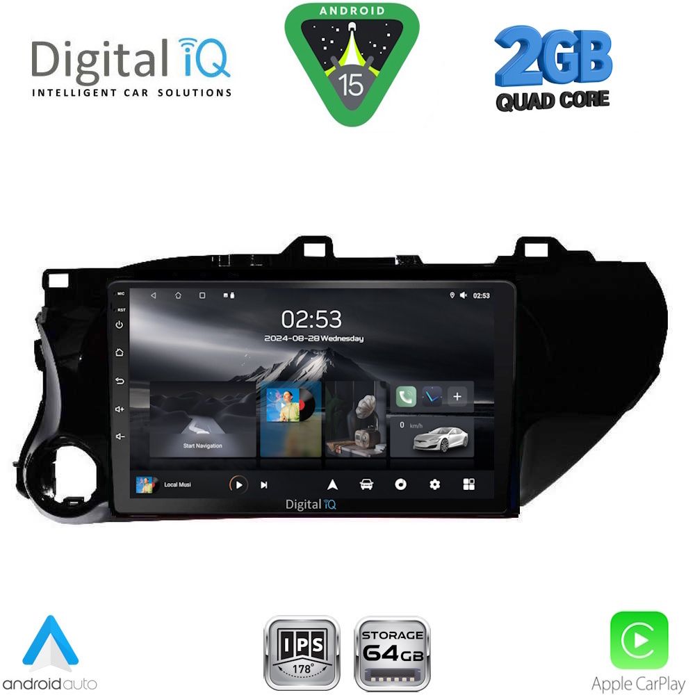 DIGITAL IQ RSD 1721_CPA (10inc) MULTIMEDIA TABLET for TOYOTA HILUX mod. 2017-2026