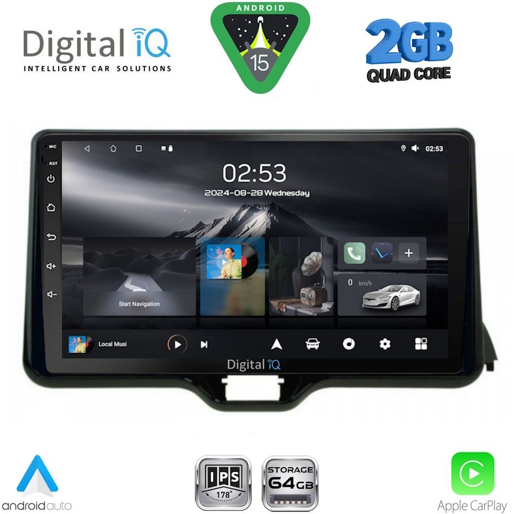 DIGITAL IQ RSD 1738_CPA (10inc) MULTIMEDIA TABLET for TOYOTA YARIS mod. 2020-2026 - MAZDA 2 mod. 2023-2026